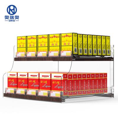 China Convenience Store Smoke Shops Tobacco Shops/Acrylic Wall Mounted Cigarette Display Rack Tobacco Display Cabinet New Supermarket Design for sale