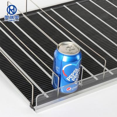 China Freezer or Beverage Cooler Gliding Shelf Supermarket Display Gravity Shelf Roller for sale