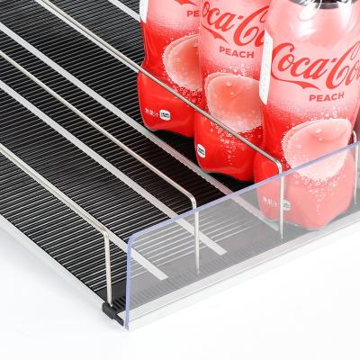 China Mall Bottle Organizer For Commercial Fridge Gravity Roller Shelf System for sale