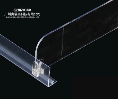 China Customized Width Supermarket Transparent Clear Adjustable Dividers For With Reasonable Price for sale