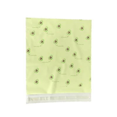 China Avocado Green Poly Plastic Packaging Design Ad Design Poly Tearproof Printed Ads for sale