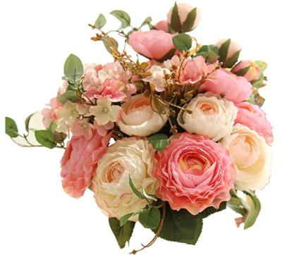 China Environmental Friendly Product Show New Artificial Rose Bouquet Wedding Decoration Air Plants for sale