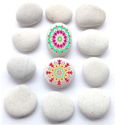 China Modern Painting Rocks, 12 Rocks 2 or 3 inch Painting Cuteness Mandala Painting Rocks for Easter Kids Adult Gifts for sale