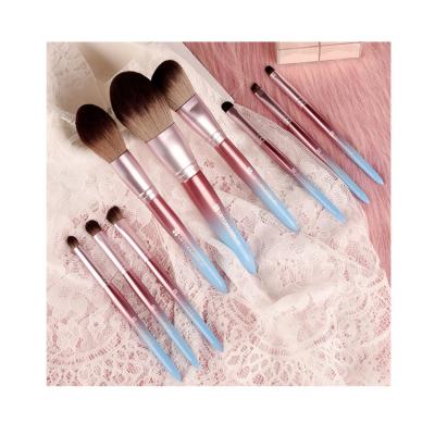 China Low MOQ Makeup Brush Set Private Label 2022 New Stylish 9pcs Set Facial Makeup Brush Set Professional for sale