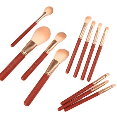 China Angular Blush Soft High Efficiency Durable Professional Makeup 11pcs Brush Set for sale