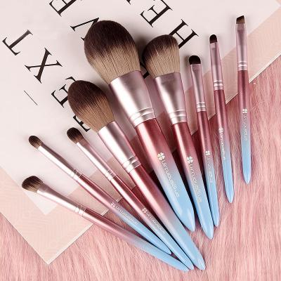 China Low MOQ Makeup Brush Set Professional Private Label Makeup Tools Makeup Brush Set For Face Synthetic Fiber Brush Set Makeup 9PCS for sale