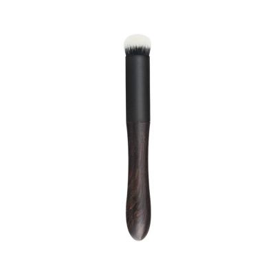 China Professional Hot Selling Wooden Smudge Brush Makeup Brush Handle Round Concealer Brush for sale