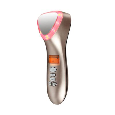 China Handheld Facial Current Wrinkle Removal LED Beauty Skin Rejuvenation Micro Ultrasonic Phototherapy Instrument for sale