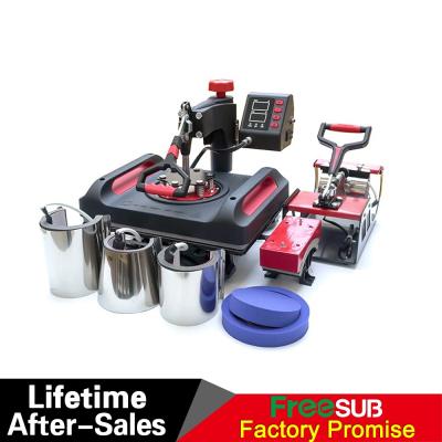 China Cheap FreeSUB Hotels 11 in 1 Multifunctional Heat Press Machines T-shirt Sublimation Machine Mugs Printing Machine P8001-11 for sale