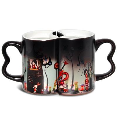 China 11oz Ceramic Travel Mug Sublimation Magic Viable Coffee Mug For Sublimation for sale