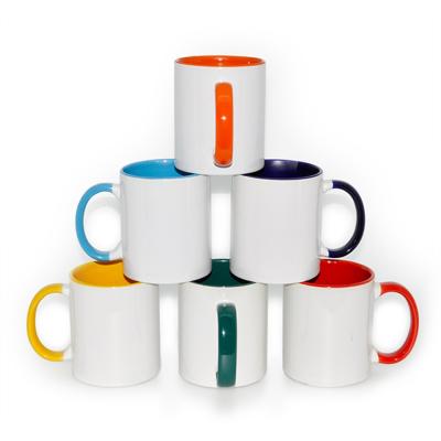 China Best Viable Selling Items 11oz Sublimation Handle Inner Color Coffee Mug for sale