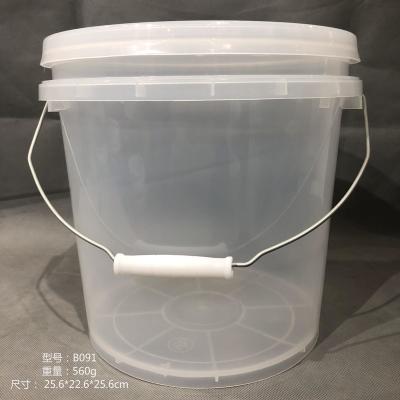 China Paint Clear B091 9L Custom Wholesale Round Plastic Bucket for sale