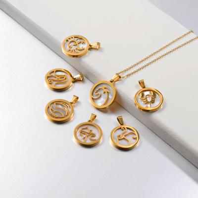 China BAOYAN Fashion Wholesale 18K Gold Stainless Steel Necklace Zodiac Necklace Gold Casual/Sporty Necklace for sale