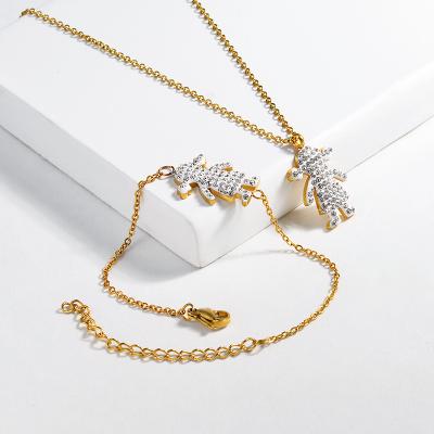 China BAOYAN Fashionable Costume Jewelry Sets Stainless Steel Zircon Jewelry Sets For Women for sale