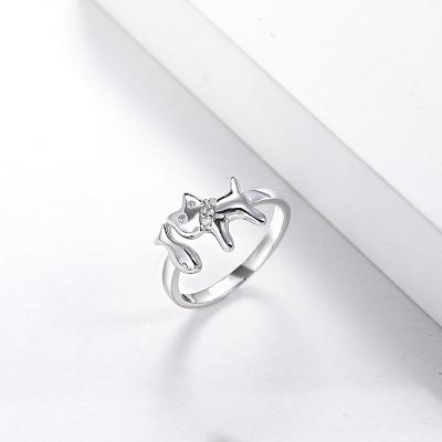 China FASHIONABLE Lady Engagement Zirconia Silver Plated Brass Rings For Women for sale