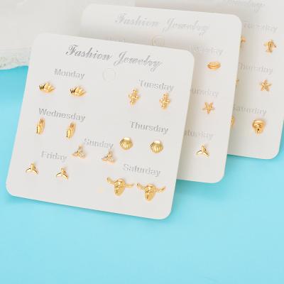 China TRENDY Fashion Birthdate Stone 18k Gold Plated Butterfly Gold Korean Designer Stud Stainless Steel Earings Set 2021 Cuff Women Jewelry for sale