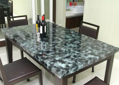 China 20mm / 30mm Thickness Glossy Jade Dining Table / Montary Jade Coffee Table  for sale