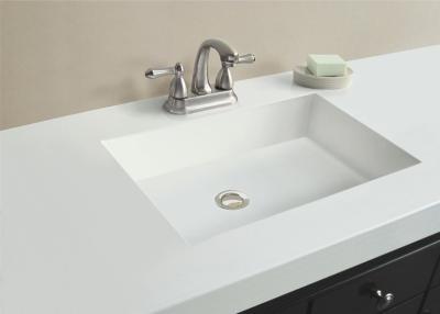 China White Color Artificial Stone Vanity Tops And Countertops 14 Or 20 Mm Thickness for sale