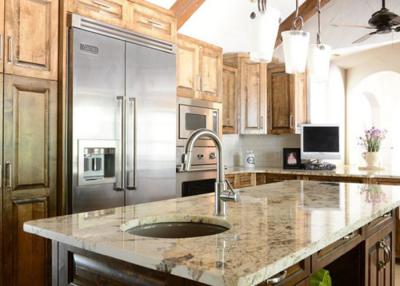 Κίνα Γυαλισμένες φυσικές πέτρινες Countertops κουζινών κορυφές νησιών με αποκόπτοντας γυαλισμένος προς πώληση