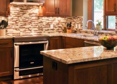 China Custom Stone Kitchen Countertops / Natural Marble Kitchen Worktops for sale