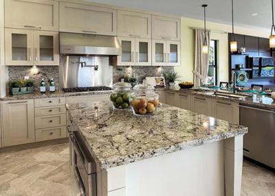 Κίνα Σύγχρονα Prefab Countertops εγχώριων φυσικά πέτρινα κουζινών διευκόλυναν οριζόντια την κορυφή ματαιοδοξίας λουτρών ακρών 36 X 19 προς πώληση