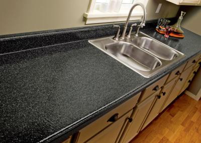 China Professional Matte Black Natural Granite Countertops 2.77 G/Cm3 Density for sale