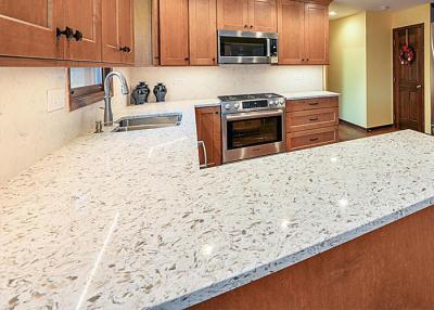 Κίνα Γκρίζα Countertops γρανίτη λωρίδων φυσικά για την κουζίνα, ανθεκτική στα οξέα προς πώληση