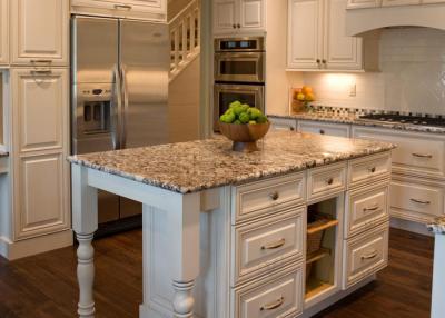 China Calacatta Italian Marble Kitchen Countertop Plain Color Dupont Eased Edge for sale