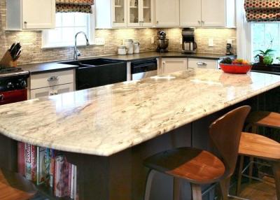 China 180cm 200cm Kitchen Marble Stone Countertops River White Polishing Stone Countertops for sale