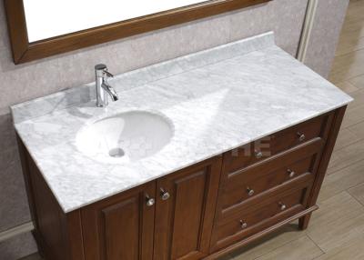 China Galaxy White Bathroom Vanity Countertops With Sink  Marble Left Side Sink Vanity Top for sale