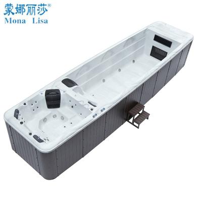 China Swimming Monalisa Combined Acrylic Ground Outdoor Spa Hot Tub Swimming Pool for sale