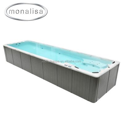 China Large Style Outdoor ACRYLIC Spa Swim Pool Spa Used Endless Jaccuzi Pools For Sale for sale