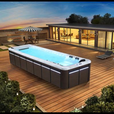 China Hotel/villa/resort bath/courtyard spa heat pump pools swimming outdoor container endless pool for sale