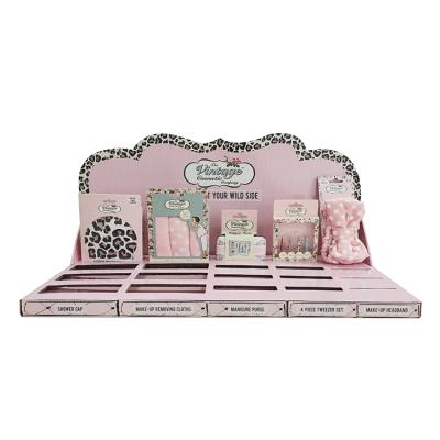 China Makeup Display Cardboard Makeup Display Stand Tools Customized Rack For Retail Store for sale