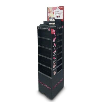 China Floorstanding PVC Floorstanding Customized Display Stand For Cosmetics Products for sale