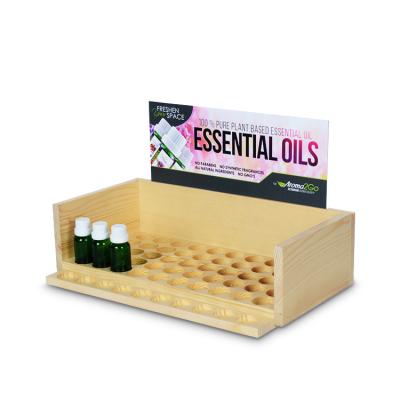 China Four Tiers Customized Wooden Essential Oil Display For Cosmetic Store for sale