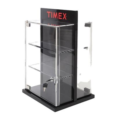 China Custom Design Luxury Acrylic Box Display Showcase Counter Counter Cabinet For Watches for sale