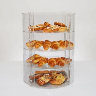 China Cake Display Factory Direct Acrylic Cake Cabinet Display Counter And Wooden Case Box Holder For Bread And Food for sale