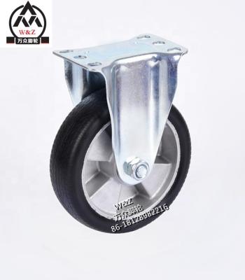 China 5 Inch Flat Free Aluminum Core Caster Rubber Fixed Wheel/Michelin Aluminum Core Rubber Wheel /Best Medium Duty Casters & Wheels for sale