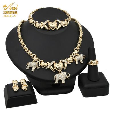 China Romantic Wholesale Fancy Cuban Gold Plated Silver Butterfly Rhinestone Xoxo Jewelry Sets For Ladies for sale