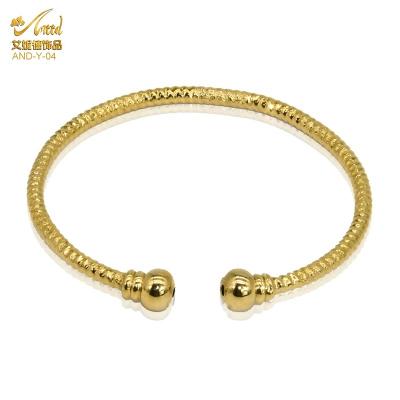 China High Quality Romantic Cuff Bracelet For Kids , Beautiful Gold Plated Baby Beads Cuff Bangle Bracelets For Kids for sale