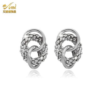 China 2021 Romantic Minimalist Bling Stud Summer Sublimation Gold Exaggerated Round Big Earings For Women Jewelry Piercing Earrings 2020 for sale