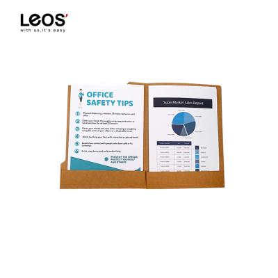 China Convenient Recyclable Kraft Paper Two-pocket Folder For Presentation for sale