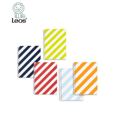 China B5 Twill Stripe Hardcover Spiral Colored Sprial Notebook for sale