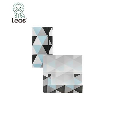 China Office Leos Office Stationery Geometric Check Waist Flap Folder for sale