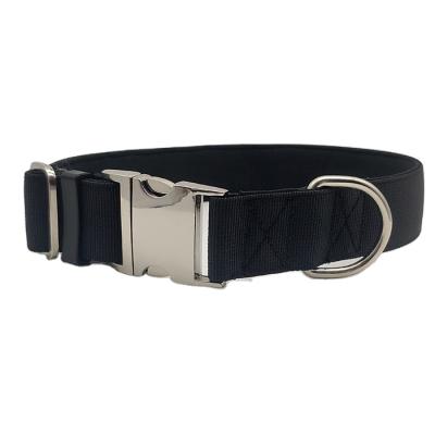 China Wholesale Price Cipher Sliver Alloy Material Padded Adjustable Dog Collar Collar for sale