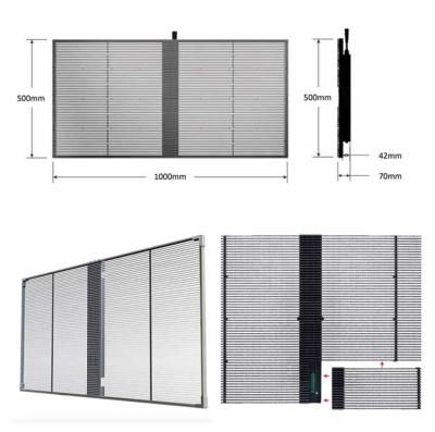 China Outdoor Indoor LED Mesh Screen Transparent für Glasfenster zu verkaufen