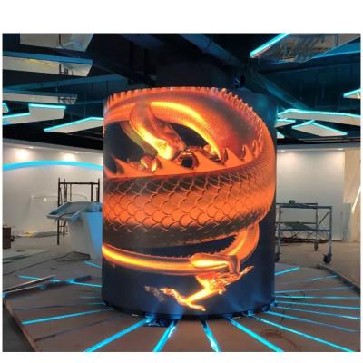 China P2 P2.5 P3 P4 P5 Indoor Flexible LED Module Panel Full Color Curved Circle Led Display for sale