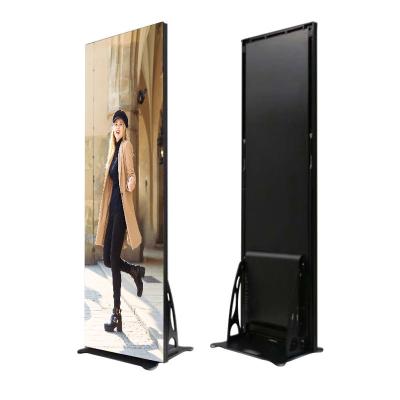 China P1.8 P2 P2.5 LED Video Poster Seri Promotional Indoor Exhibition LED Mirror Poster Advertising Display Screen for sale