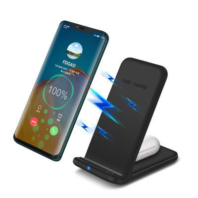 China Smart Mobile Phone 2 in 1 15W Qi Universal Multifunctional Wireless Phone Charger Dual Coil with CE FC RoHS for sale